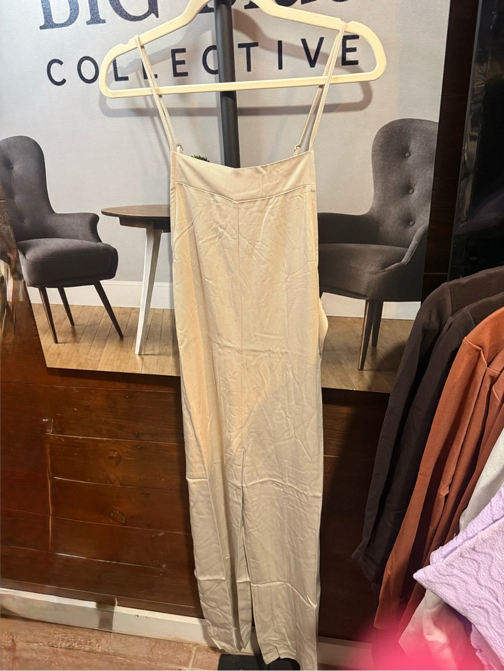 Women's Cream romper  with Adjustable Spaghetti Straps